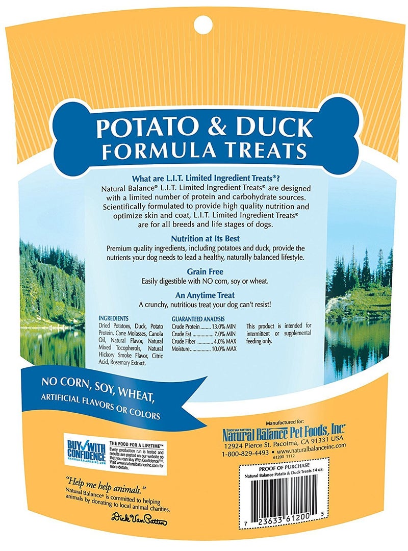 Natural Balance Limited Ingredient Dog Treats Potato & Duck Formula, 14 oz, 3 Pack - Image 2